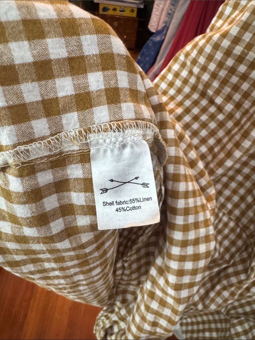 Rylee + Cru White and Mustard Gingham Dress - Picture 5 of 5